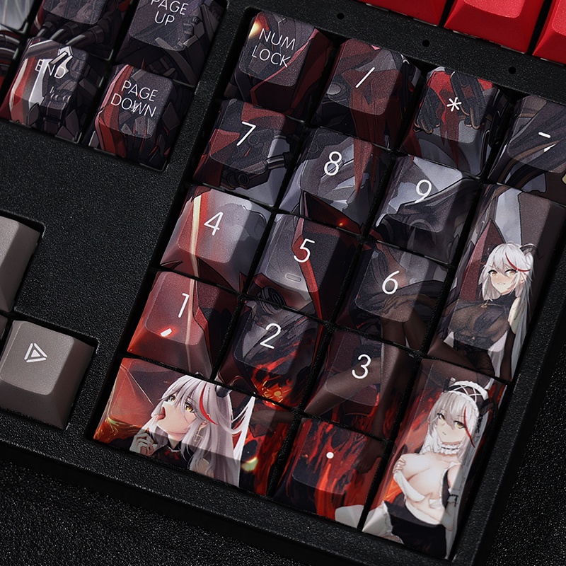 Azur Lane Keycaps Cherry Profile Anime PBT Dye Sub Cơ Keycap