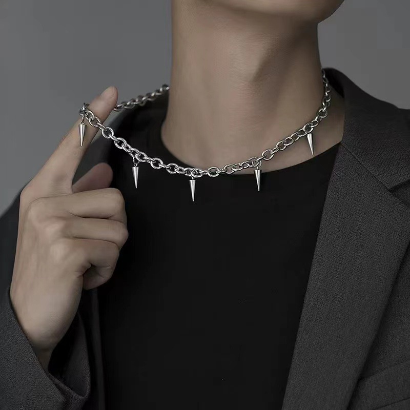 Vòng Cổ Choker Đính Đinh Tán Phong Cách Punk Hip Hop Tối Giản Thời Trang Cho Nam Và Nữ