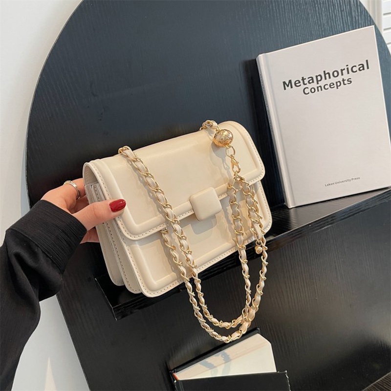 Túi Đeo Vai Hình Vuông Cỡ Nhỏ Màu macaron Màu Trơn Đơn Giản Thời Trang Cho Nữ