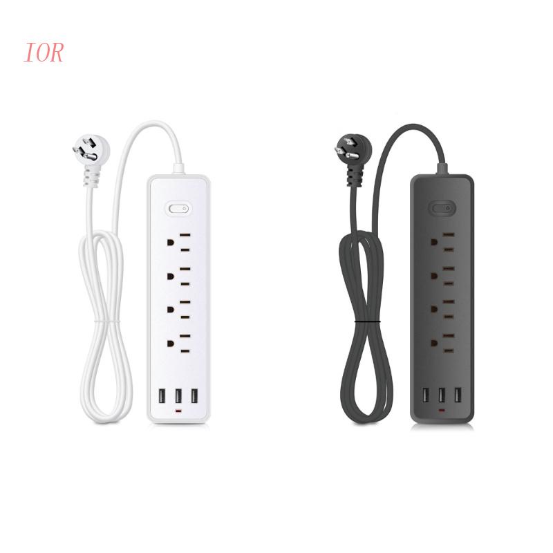 Dây Cáp Nối Dài 1.2m Kèm 4 Ổ Cắm Và 3 Cổng USB 1700J Cho Văn Phòng