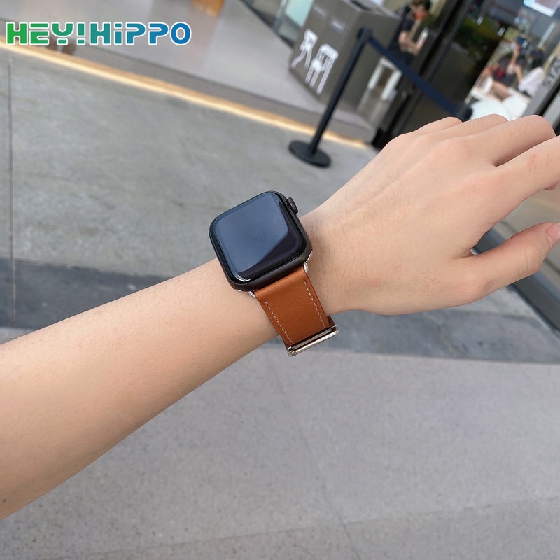 Dây Đeo Bằng Da PU 49mm Màu Tương Phản Cho iwatch ultra 8 se 7 6 5 4 3 45mm 41mm 44mm 40mm 42mm 38mm