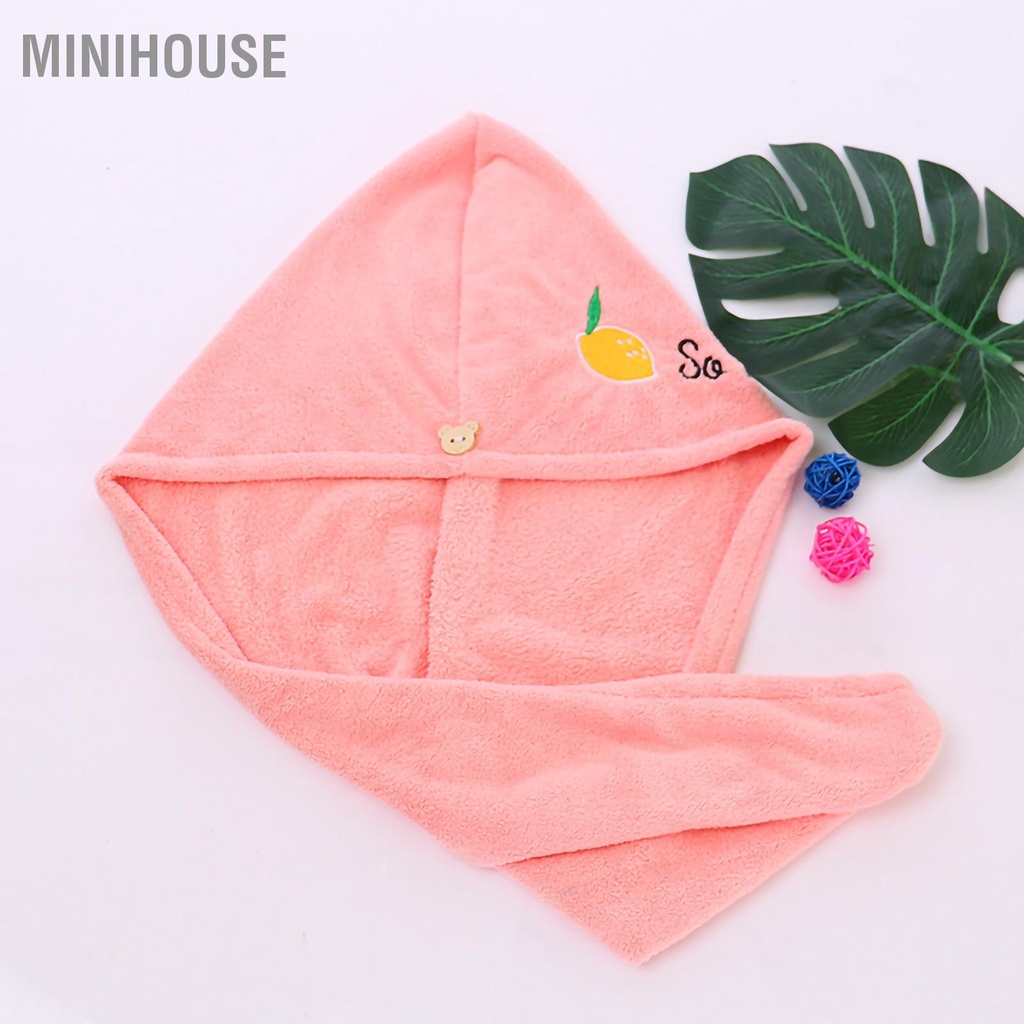 Mũ tắm trùm đầu khô tóc tiện dụng cho nữ Nỉ San Hô Khăn Sấy Tóc Hoạt Hình Quấn Phòng Tắm Nón Cho Hộ Gia Đình
