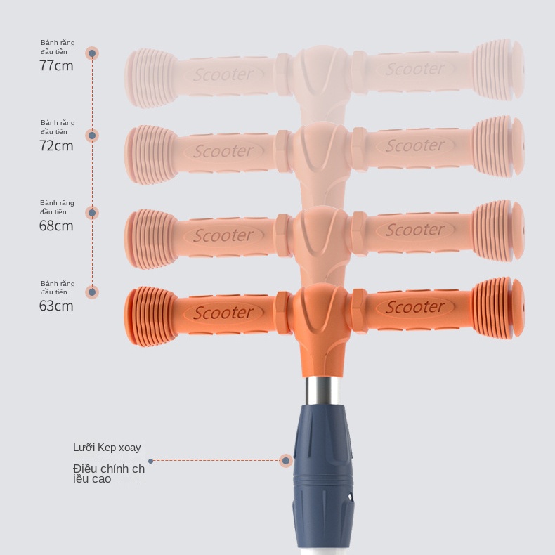 Mô Hình Xe scooter Ba Trong Một Cho Bé 2-3 - 8 Tuổi