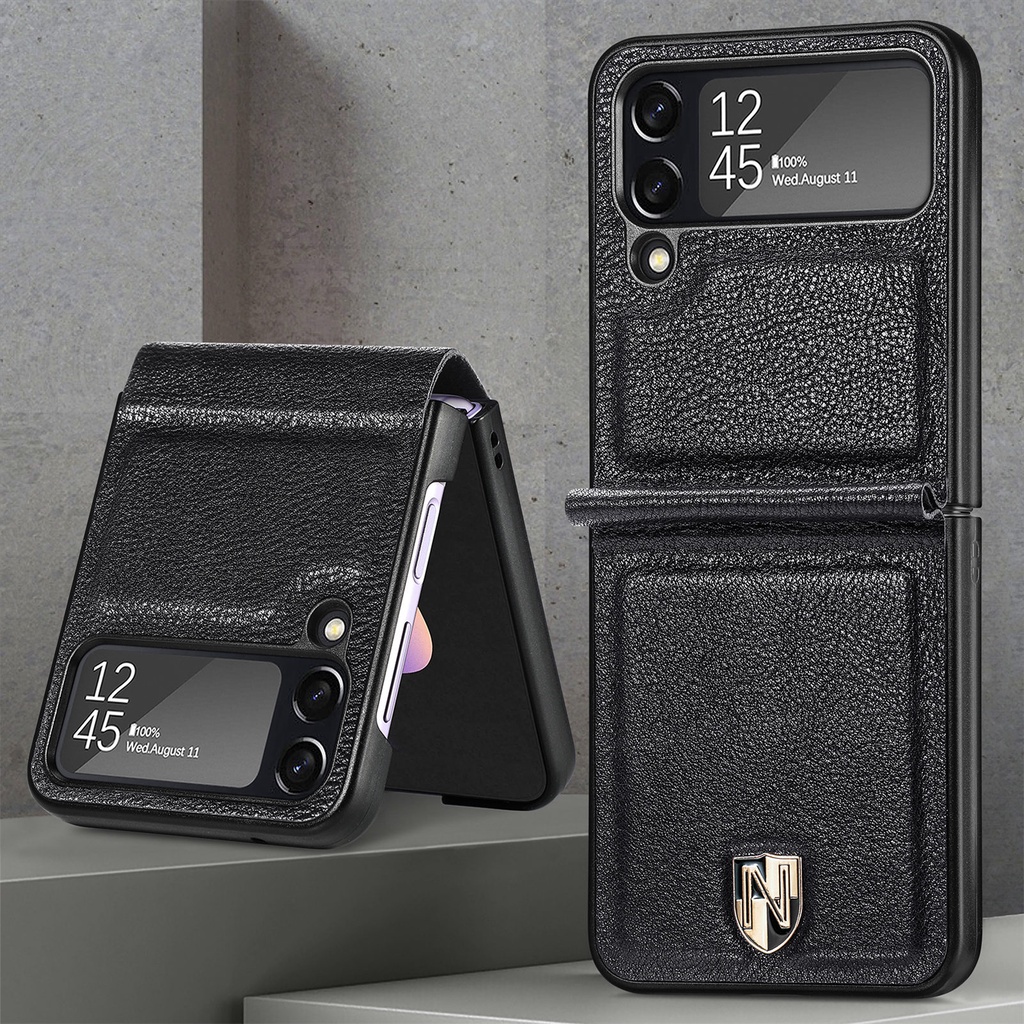 Ốp Điện Thoại Da Sang Trọng Cho Samsung Galaxy Z Flip4 Z Flip3 Premium Samsung Z Flip4 Z Flip3