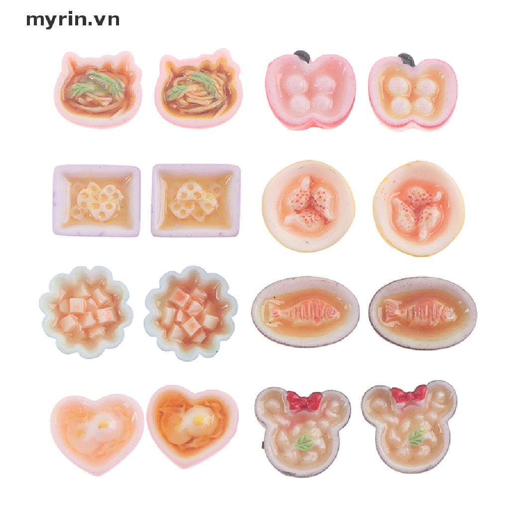 Set 2 Mô Hình Thức Ăn Bằng Nhựa Resin Cho Nhà Búp Bê