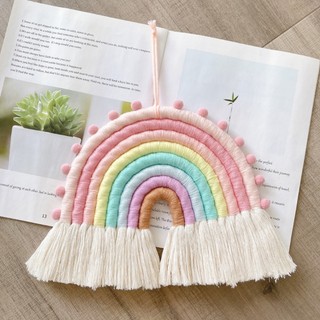 Cầu Vồng Macrame Đan Treo Tường Trang Trí