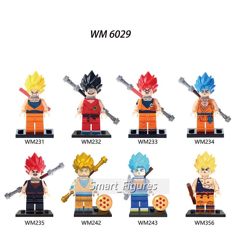 Đồ Chơi Lắp Ráp Hình Dragon Ball Monkey King Vegeta Broly Black Goku Beerus