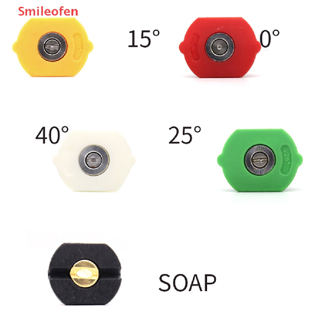 [Smileofen] Set 5 Đầu Phun Nước Áp Suất Cao Với Ren 1 / 4 &quot;Inch Fitg Male Mới