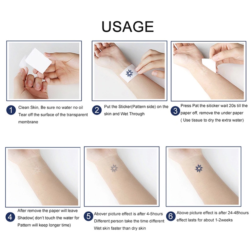 Hình Xăm Dán Cánh Tay / Chân Toàn Diện Trong Vòng 15 Ngày Kháng Nước Lâu Trôi Cho Nam