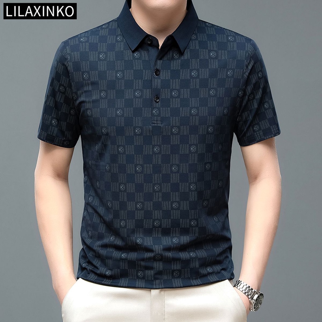 Áo Thun Polo Tay Ngắn Họa Tiết Kẻ Sọc 5 Màu Thời Trang Cổ Điển Cho Nam