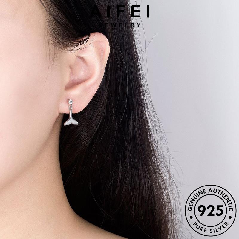 AIFEI JEWELRY kiện 925 bông thật tạo nguyên sức nữ phụ Thời quốc bạc tai vành tua sáng vàng trang hàn xỏ khuyên nàng thời cá bản tiên tròn E322
