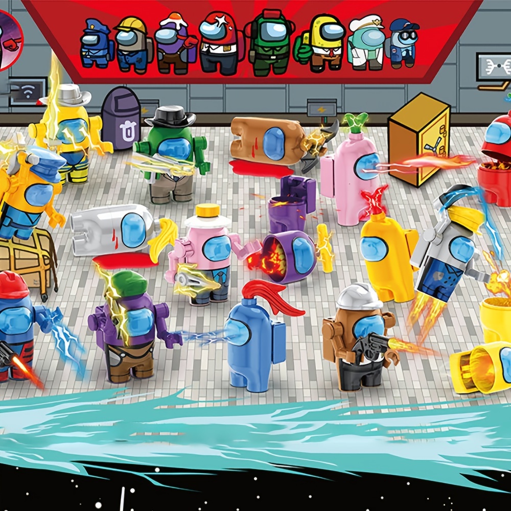 Bộ 16 Mô Hình Nhân Vật Hoạt Hình Among Us DIY Dành Cho Bé Trai Và Bé Gái