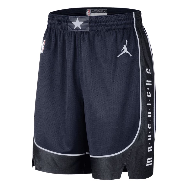 Quần Short Thể Thao Dáng Rộng Màu Xanh Dương Đậm In Số 23 Dallas Mavericks Thời Trang Cho Nam