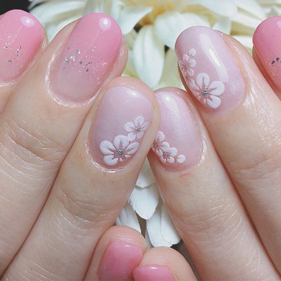 Miếng Dán Trang Trí Móng Tay 3D Hình Hoa Anh Đào 724-727