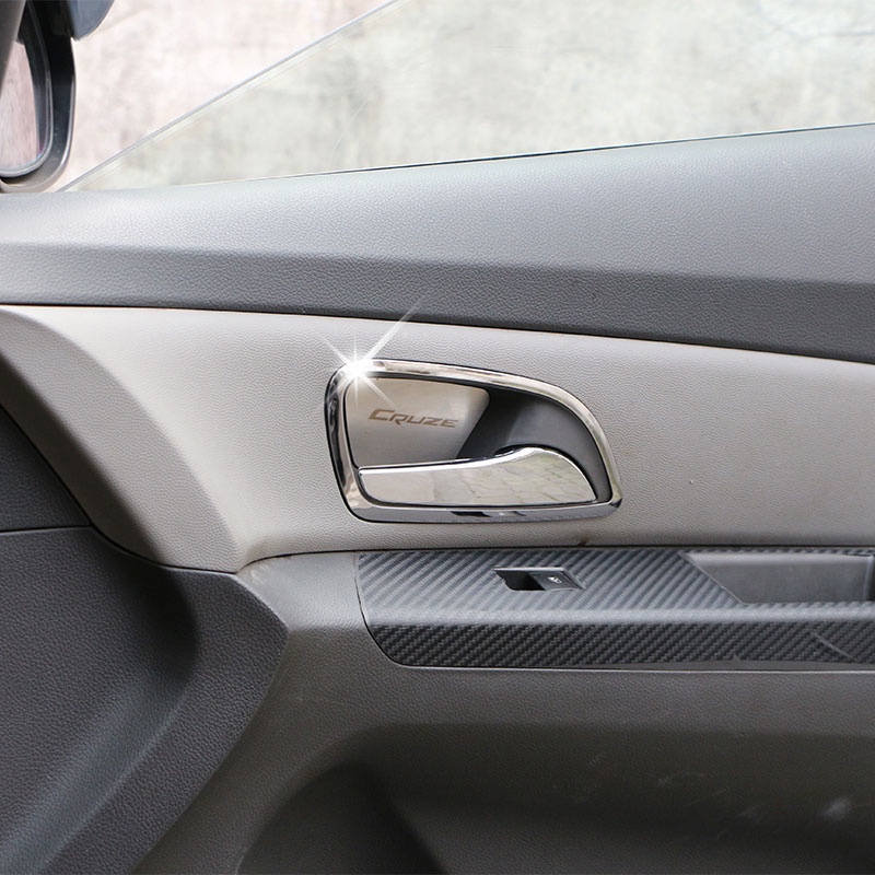 Bộ 4 Khung Dán Tay Nắm Cửa Xe Hơi Chevrolet Cruze 2009-2016 Bằng Thép Không Gỉ