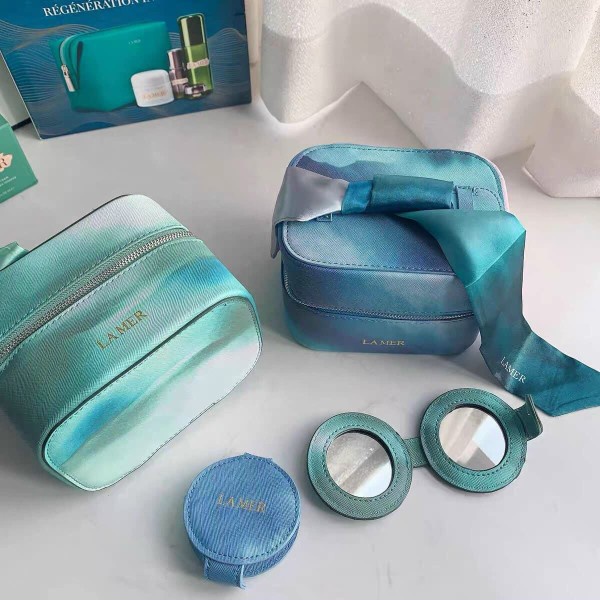 (Mẫu mới 2023) Túi đựng đồ make up Set túi Lamer Và gương