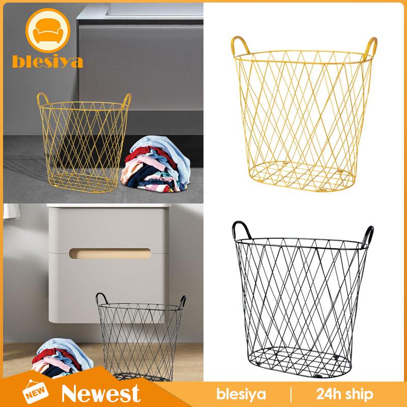 Giỏ Đựng Đồ Giặt Bằng Sắt Có Tay Cầm Trang Trí Nhà Cửa