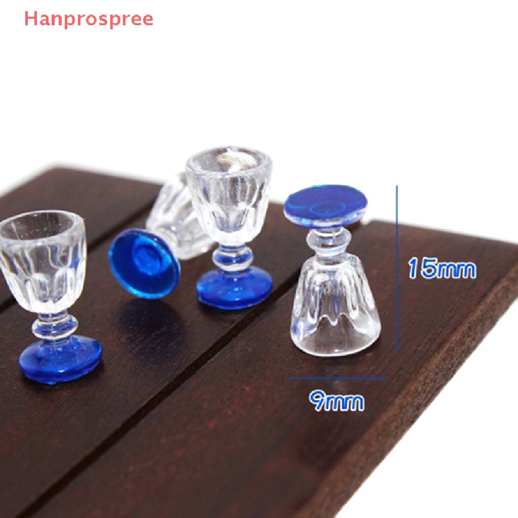 Bộ 4 Ly Uống Rượu Mini Trong Suốt Dùng Trang Trí Nhà Búp Bê