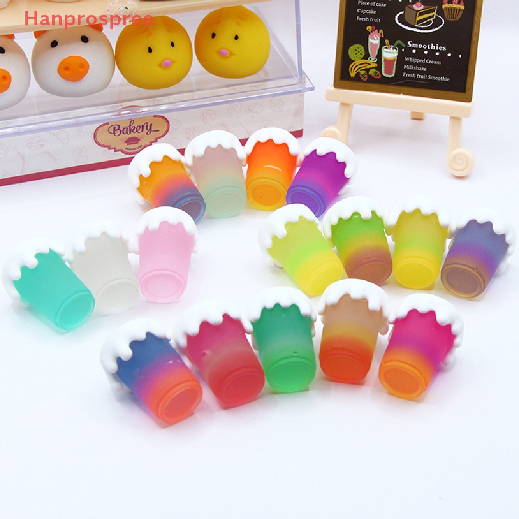 Bộ 2 Cốc Kem Mini Dạ Quang In Hình Hoạt Hình Cho Nhà Búp Bê