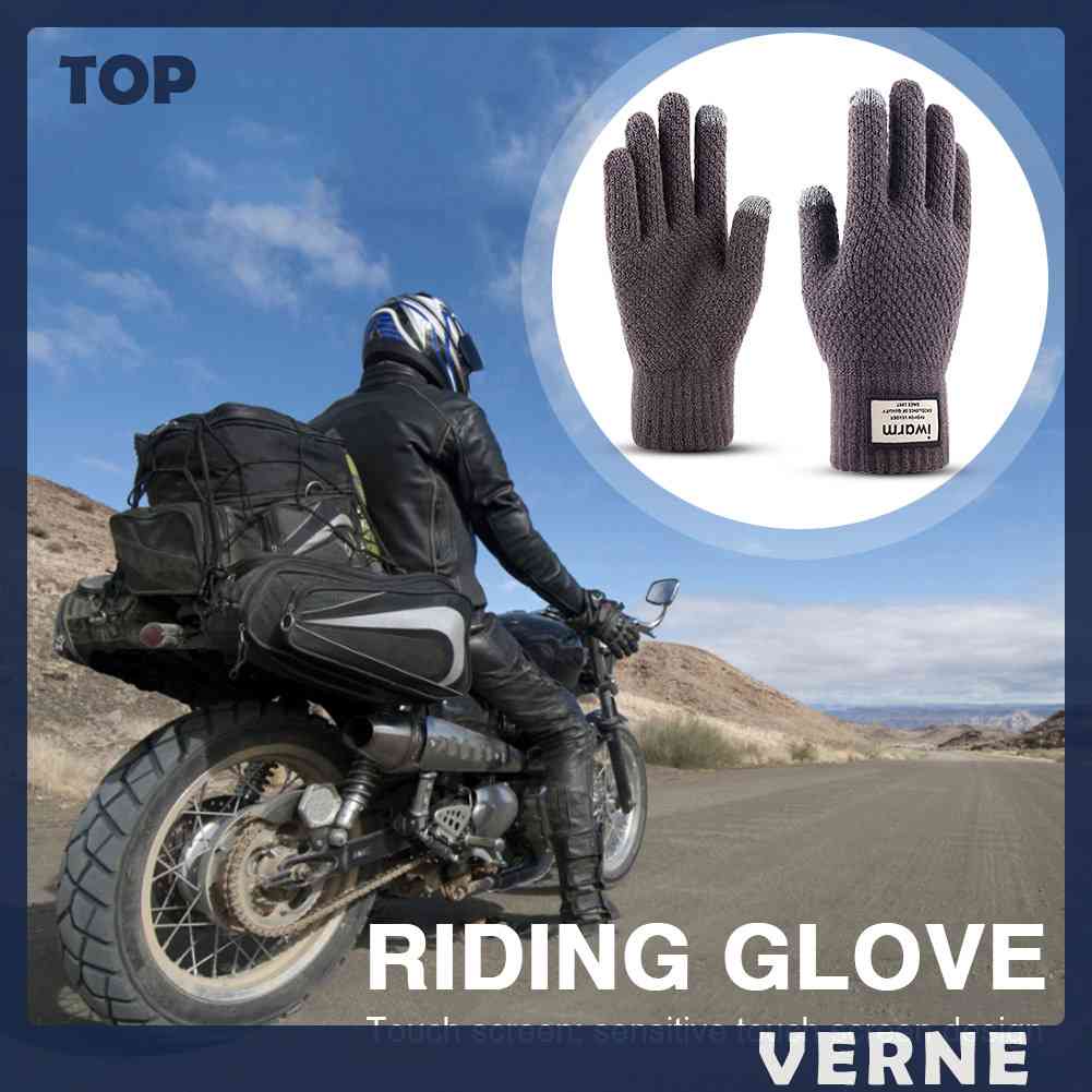 Set 2 Găng Tay Dệt Kim Đàn Hồi Giữ Ấm Mùa Đông Cho Nam Có Thể Chạm Màn Hình Cảm Ứng