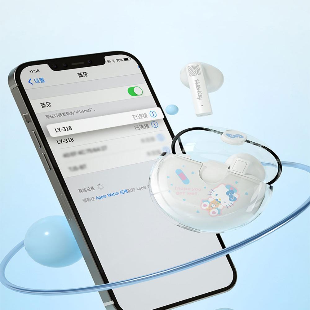 Tai Nghe Nhét Trong Không Dây Bluetooth Điều Khiển Cảm Ứng Giảm Tiếng Ồn AUGUSTINA Kuromi