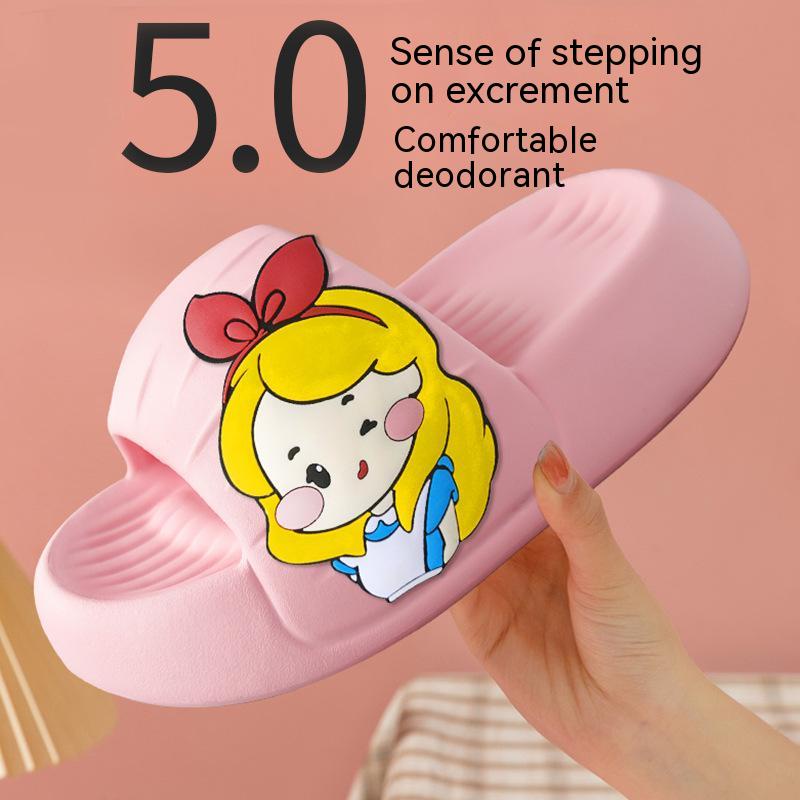 Dép Đi Trong Nhà Đế Dày Mềm Mại Chống Trượt Chống Mùi Họa Tiết Công Chúa Alice Dễ Thương Dành Cho Bạn Nữ