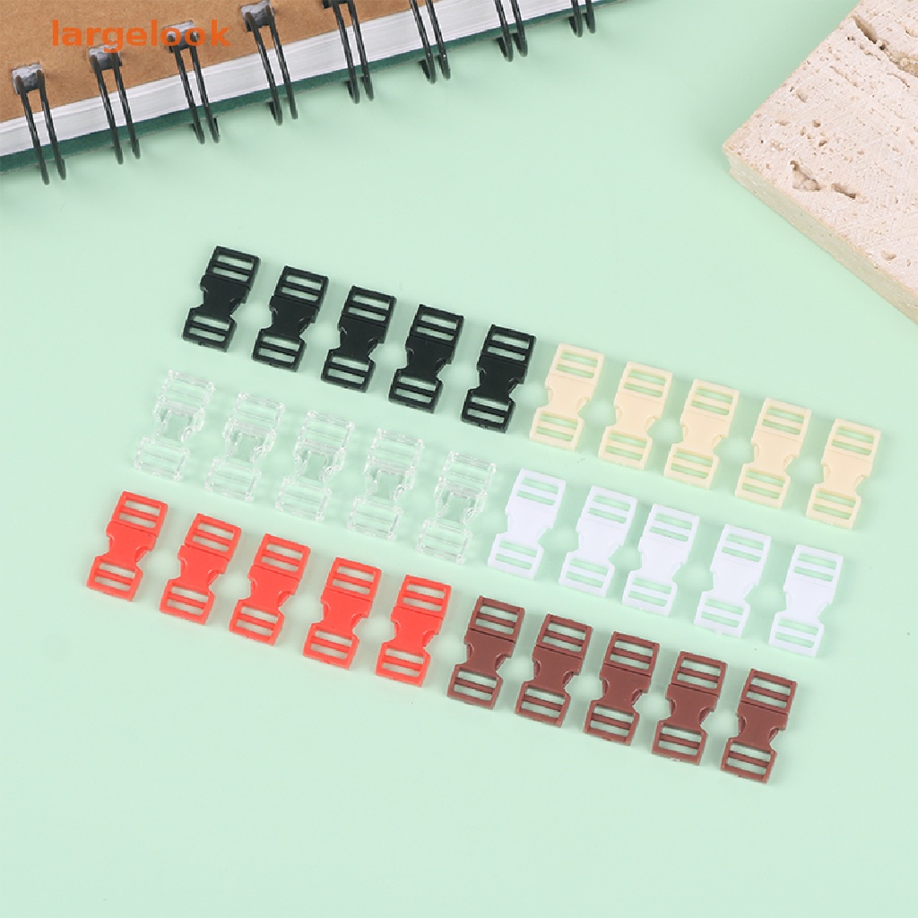 Set 10 Khóa Nhựa 6mm Dùng Làm Vòng Tay / Dây Đeo Búp Bê DIY