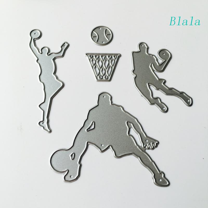 Khuôn Cắt Giấy Làm Từ Kim Loại Hình Đội Bóng Rổ Trang Trí Scrapbook