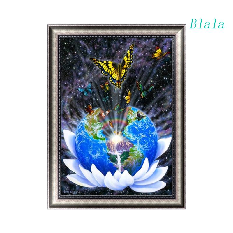 Bộ Tranh Đính Đá 5D Tự Làm Hình Trái Đất Xinh Xắn