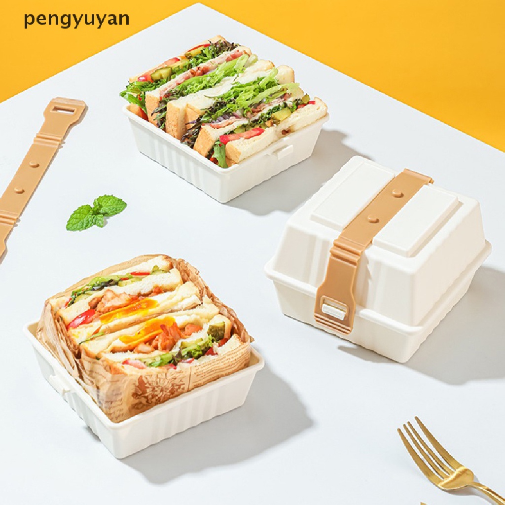 1 Hộp Đựng Burger 19CM Có Thể Tái Sử Dụng Kèm Nắp Chống Rò Rỉ