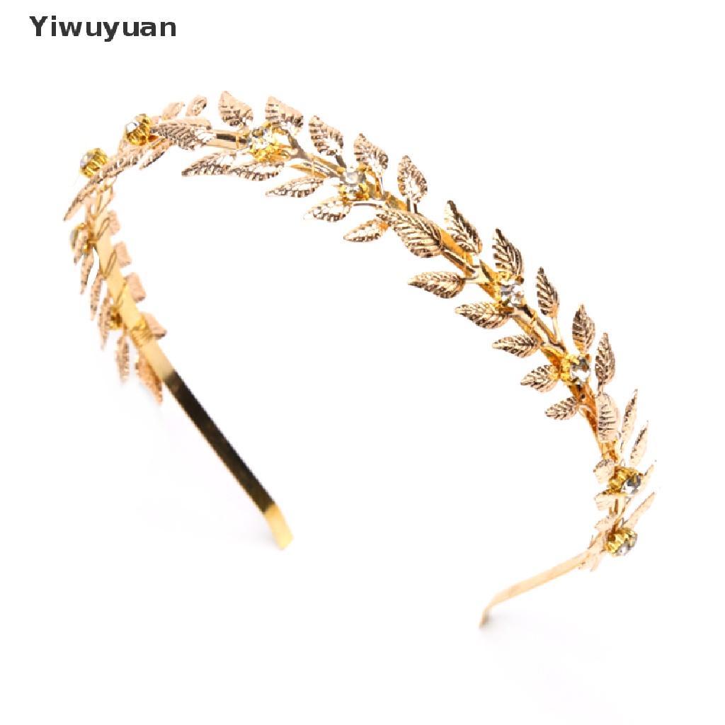 < Yiwuyuan > Băng Đô Cài Tóc Hình Lá Phụ Kiện Cho Cô Dâu Trong Ngày Cưới Giảm Giá
