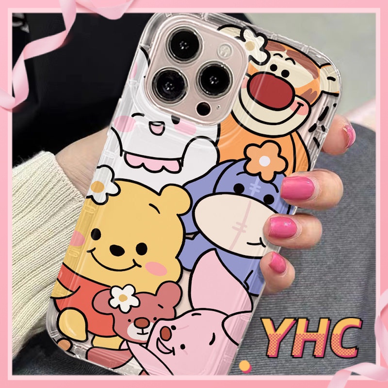 Ốp Lưng iPhone Túi không khí Pooh hoạt hình, vỏ mềm trong suốt chống rơi Cho Iphone 6 / 6S / 6splus / se / 7 / 7plus / 8 / 8plus / X / xs / xsmax / 11 / 12 / 13 / 14 / Plus / pro / pro max-718