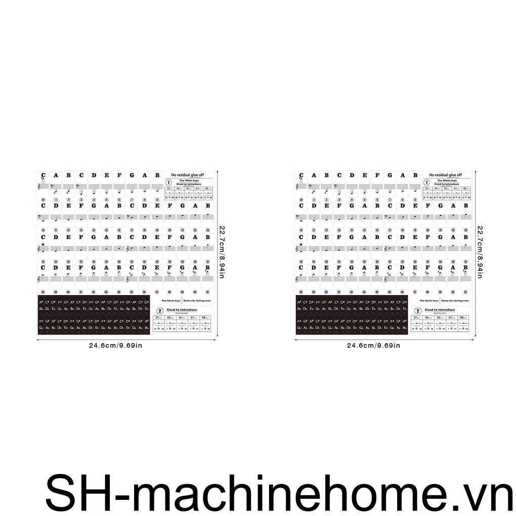 Miếng Dán Phím Đàn Piano 1 / 2 / 3 / 5 Trong Suốt Có Thể Tháo Rời Tiện Dụng Cho Người Mới Bắt Đầu