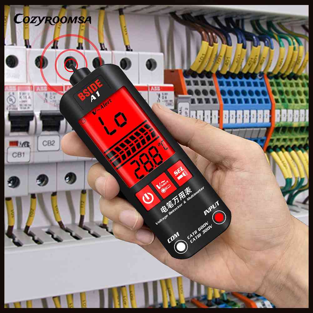 Thiết Bị Kiểm Tra Điện Áp 600V AC / DC Có Màn Hình LCD