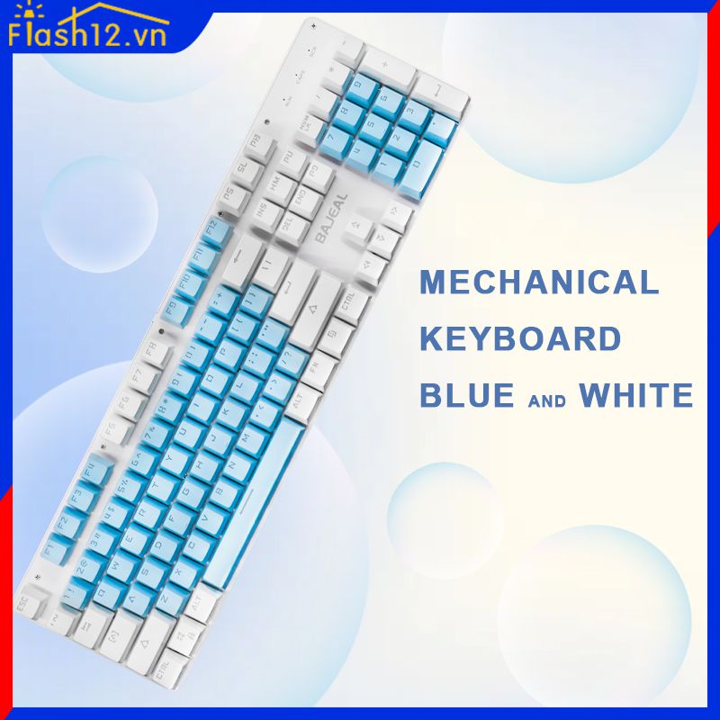 BAJEAL Bàn Phím Cơ Thật K500 Trục Đỏ Cắm Hai Màu Máy Tính Chơi Game Màu Sắc Rực Rỡ Flash12_vn