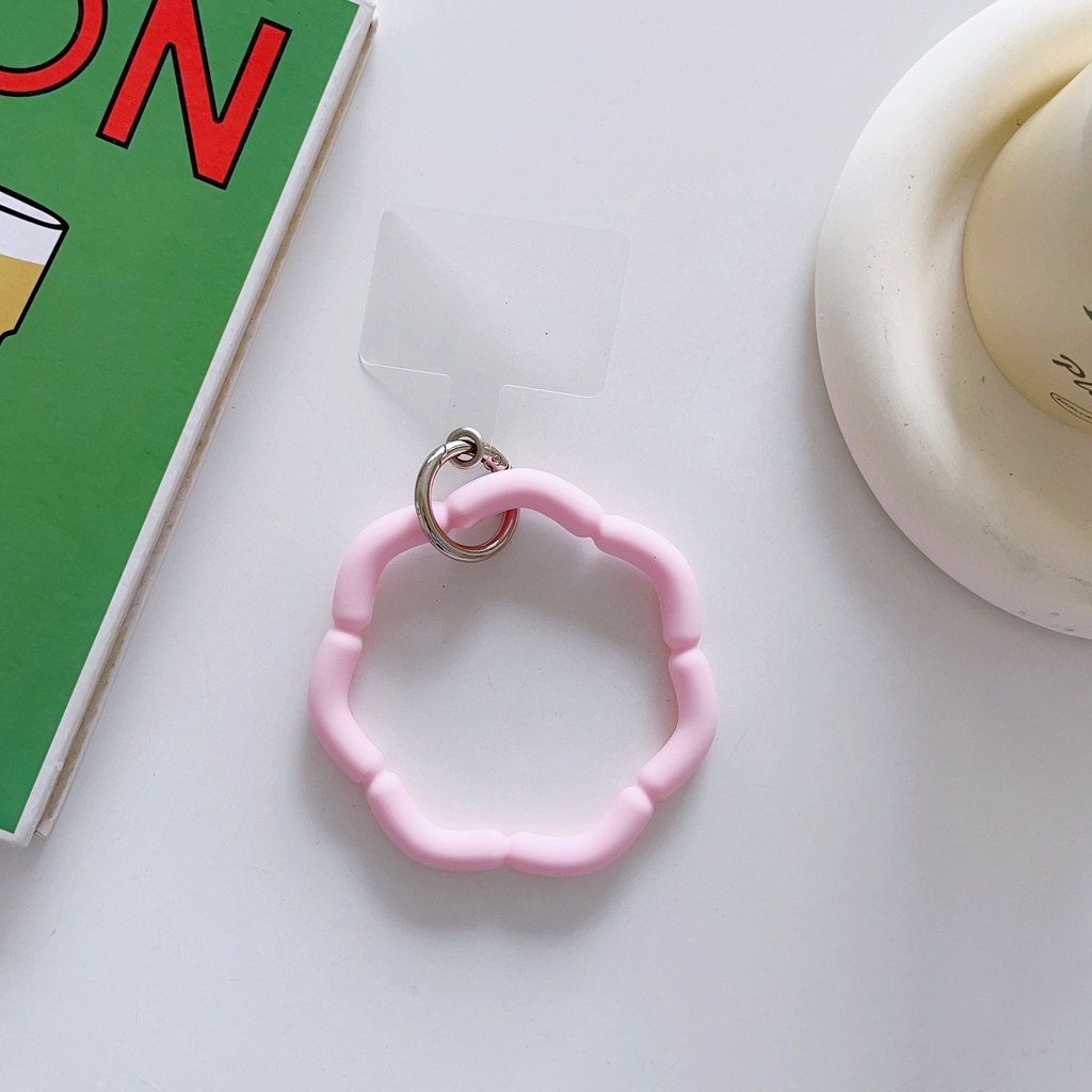 Ốp Điện Thoại Silicon Mềm Họa Tiết Hình Thoi Gắn Dây Đeo Cổ Tay Chống Thất Lạc