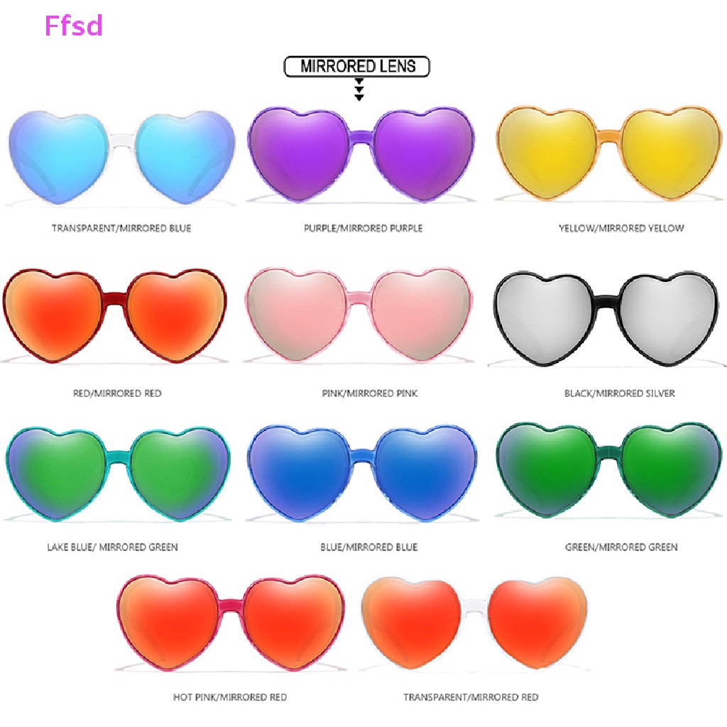 Kính Mát Hình Trái Tim Chống Tia UV400 Cho Nữ