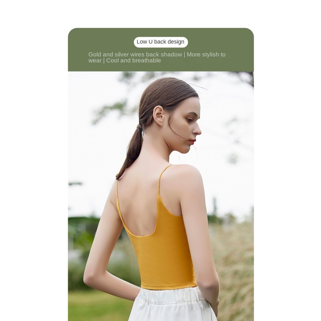 Áo Croptop Hai Dây Có Mút Đệm Ngực Size S-XL Thời Trang Mùa Hè Quyến Rũ Cho Nữ