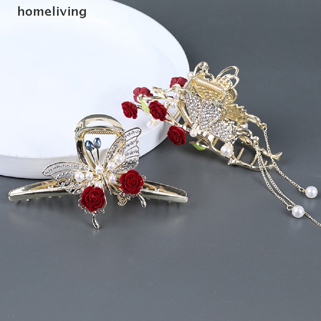 Kẹp Tóc Hình Hoa Hồng Đính Ngọc Trai Thời Trang Thanh Lịch Cho Nữ