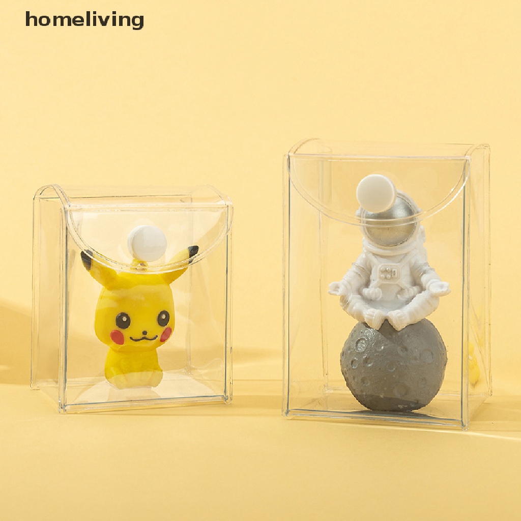 Hộp Trưng Bày Mô Hình Búp Bê 3D Mini Bằng PVC Trong Suốt Chống Bụi Có Dây Xích Và Móc Khóa