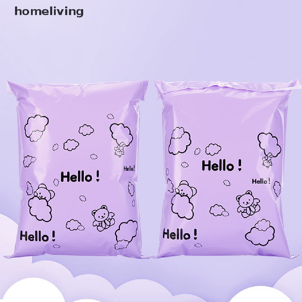 Bộ 10 Túi Đựng Đồ Chống Thấm Nước Tự Dính Họa Tiết Gấu Nhiều Màu Sắc Dễ Thương