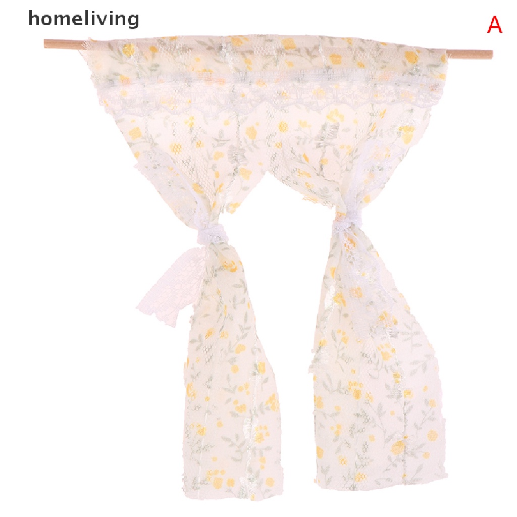 1 Rèm Cửa Ren Hoa Cúc Xinh Xắn Cho Nhà Búp Bê Tỉ Lệ 1: 12