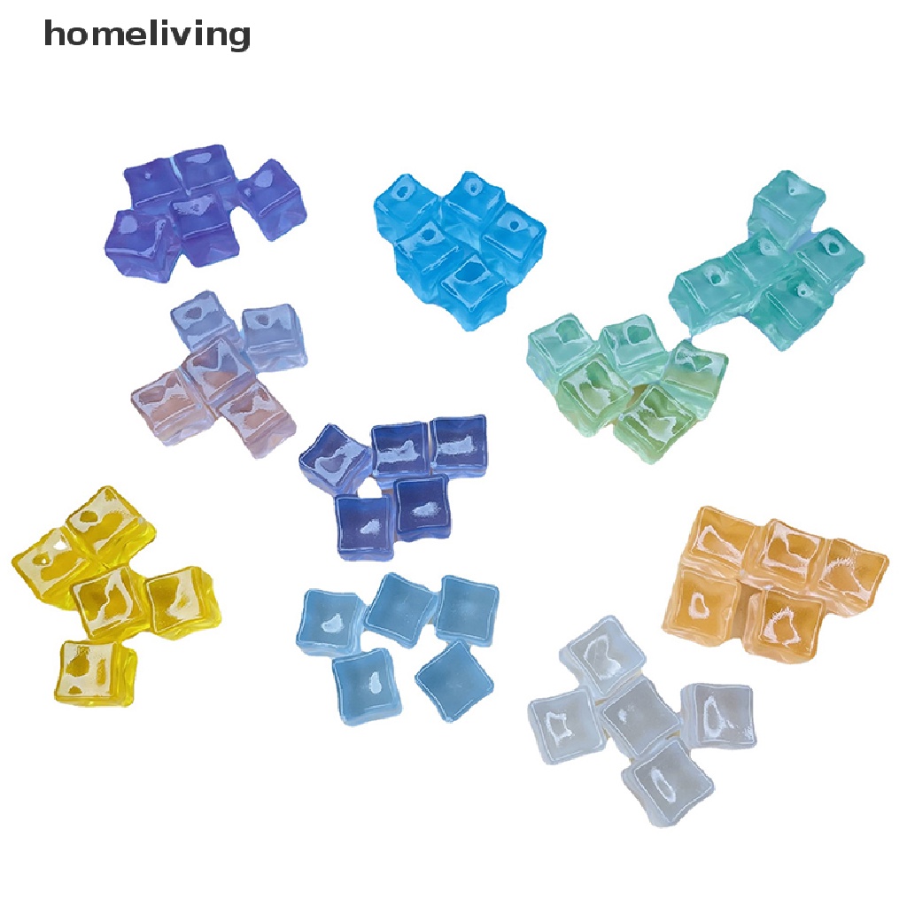 Set 4 Mô Hình Đá Viên Mini Bằng Nhựa Phát Quang Độc Đáo Dùng Trang Trí DIY