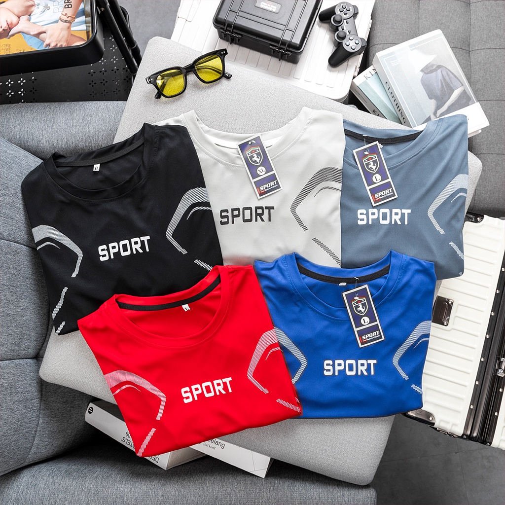 Bộ quần áo thể thao SPORT nam mùa hè mặc nhà chất thun lạnh ngắn tay 20X100N