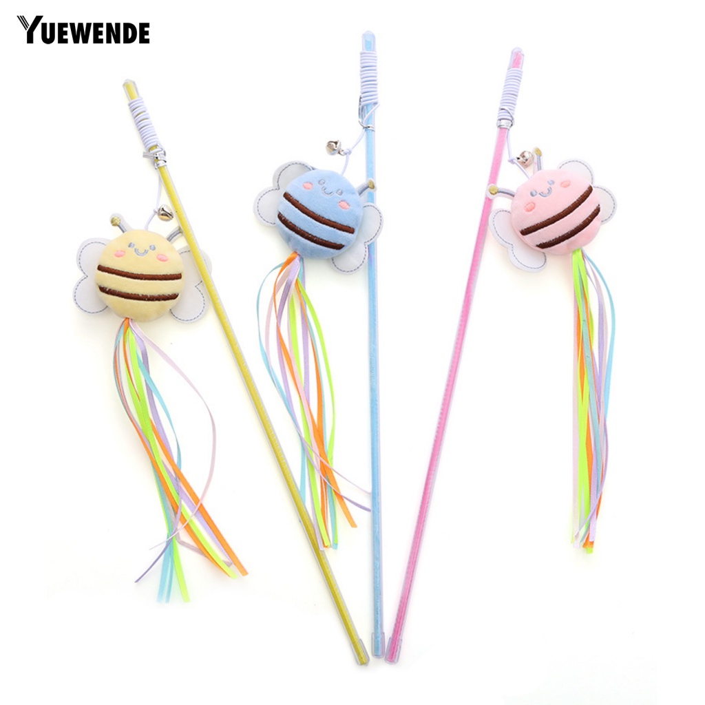 Gậy Trêu Đùa Mèo Màu Sắc Sống Động Có Chuông