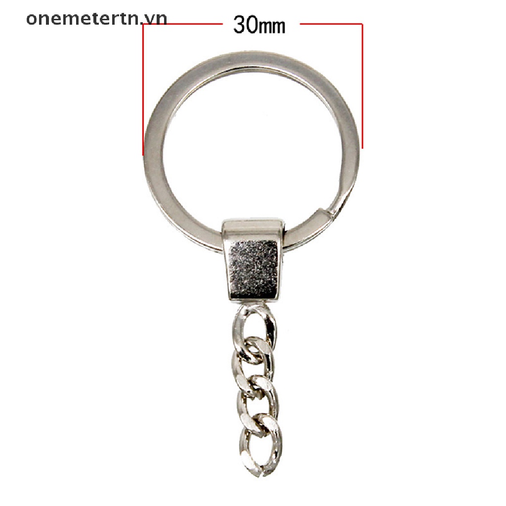 Set 10 Vòng Kim Loại Ngắn 30mm Dùng Làm Móc Khóa DIY