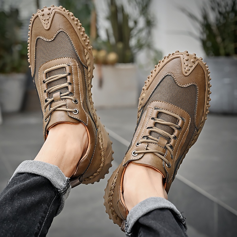 Size 38-46 Thời trang giày nam giày thể thao giày chạy bộ giày leo núi giày chạy bộ nam giày asia sport giày nam thoáng khí Da bò dép nam