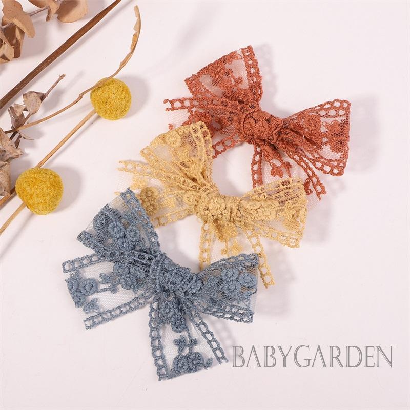 Kẹp Tóc Nơ Ren Dễ Thương Cho Bé Gái