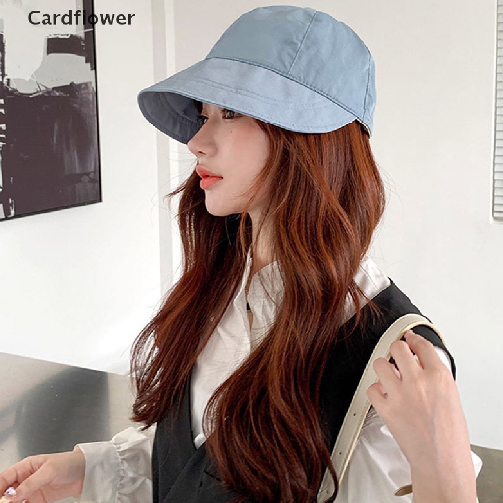Mũ Vành Rộng Chống Nắng Dây Rút Có Thể Điều Chỉnh Được < Cardflower > Mũ Đi Biển Cho Nam Và Nữ