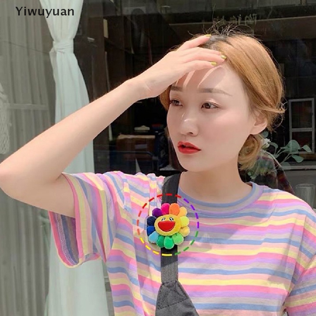 < Yiwuyuan > Búp Bê Nhồi Bông Mềm Hình Hoa Hướng Dương Cười 6cm Nhiều Màu Sắc Đáng Yêu Trang Trí Túi Xách Không Hộp Quà Tặng